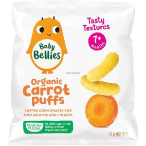 LITTLE BELLIES BABY PUFFS-CARROTS 12G LITTLE BELLIES BABY PUFFS-CARROTS 12G