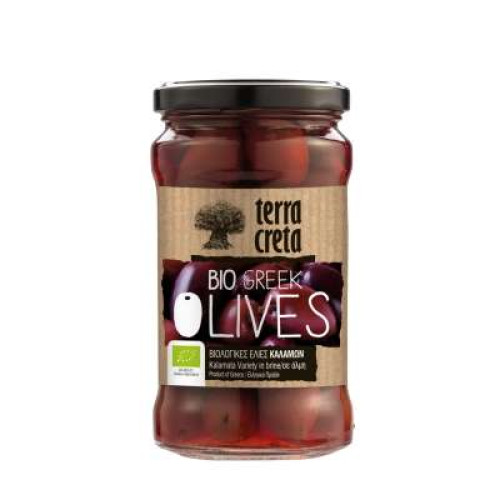 TERRA CRETA ORGANIC KALAMATA OLIVES UNPIT 315ML