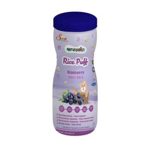 NATUFOODIES RICE PUFF - BLUEBERRY 60G