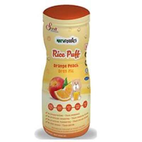 NATUFOODIES  RICE PUFF - ORANGE PEACH 60G