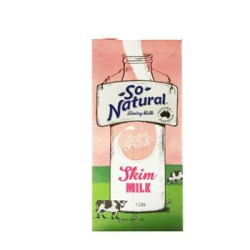 SO NATURAL UHT SKIM MILK 1L