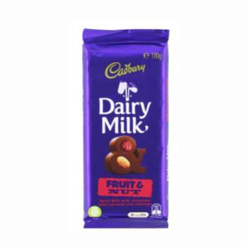 CADBURY DAIRY MILK FRUIT & NUT 180G