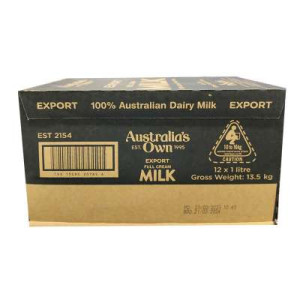 AUSTRALIA'S OWN FULL CREAM MILK 1L X12 AUSTRALIA'S OWN FULL CREAM MILK 1L X12