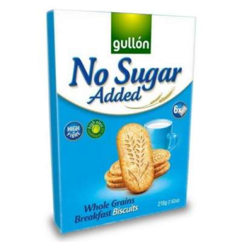 GULLON NO SUGAR ADDED WHOLE GRAIN BISCUITS 216G