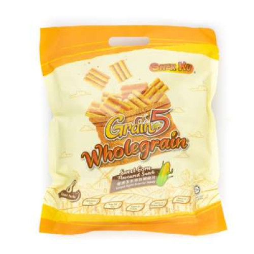 SNEK KU GRAIN 5 WHOLEGRAIN SWEET CORN 14G*8