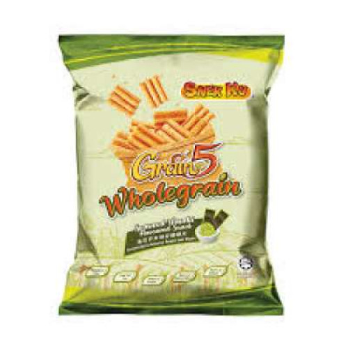 SNEK KU GRAIN 5 WHOLEGRAIN SEAWEED WASABI 14G*8