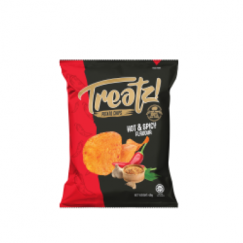 TREATZ POTATO CHIPS CHIPS HOT & SPICY FLAVOUR 60G