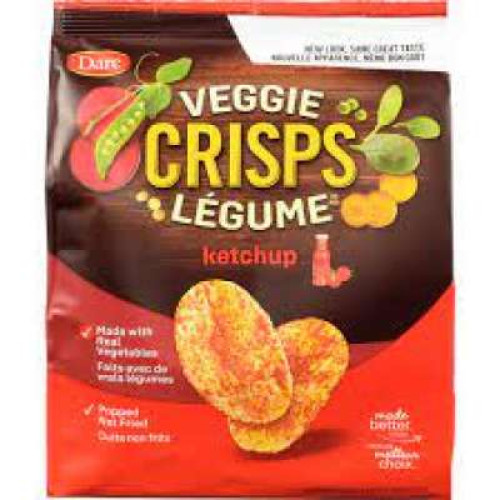 DARE VEGGIE CRISPS LEGUME WITH TOMATO KETCHUP 100G