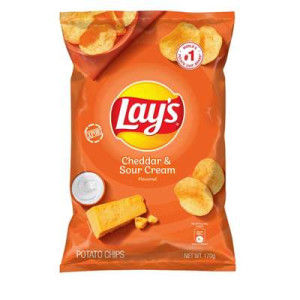 LAY'S P.CHIPS CHEDDAR & SOUR CREAM (CN) 170G LAY'S P.CHIPS CHEDDAR & SOUR CREAM (CN) 170G