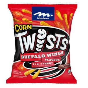 MEADOWS CORN TWISTS BUFFALO WINGS 60G MEADOWS CORN TWISTS BUFFALO WINGS 60G