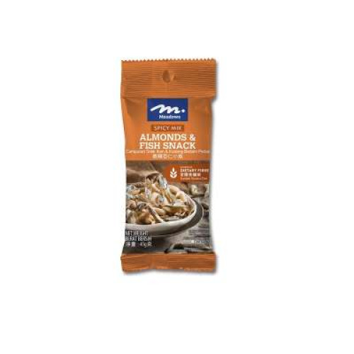 MEADOWS SPICY ALMOND  FISH SNACK MIX 40G