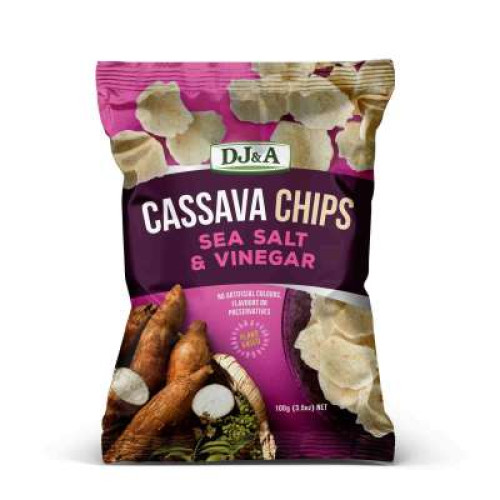 DJ & A CASSAVA VEGETABLE CHIPS SEA SALT & VINEGAR 