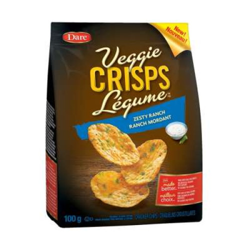 DARE FOOD VEGGIE CRISPS LEGUME ZESTY RANCH 100G