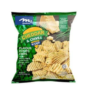 MEADOWS V CUT CHIPS CHEDDAR & CHIVES 60G MEADOWS V CUT CHIPS CHEDDAR & CHIVES 60G