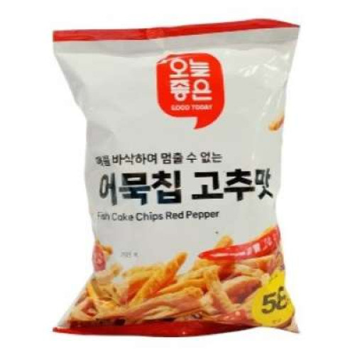 GOOD TODAY FISH CAKE CHIPS RED PEPPER 85G