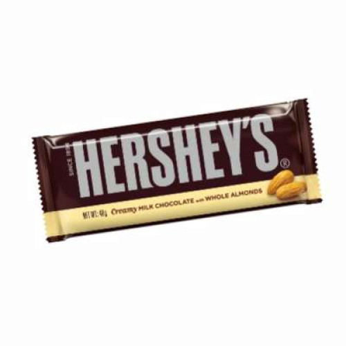 HERSHEYS BAR CREAMY MILK CHOCO W/ ALMOND 40G