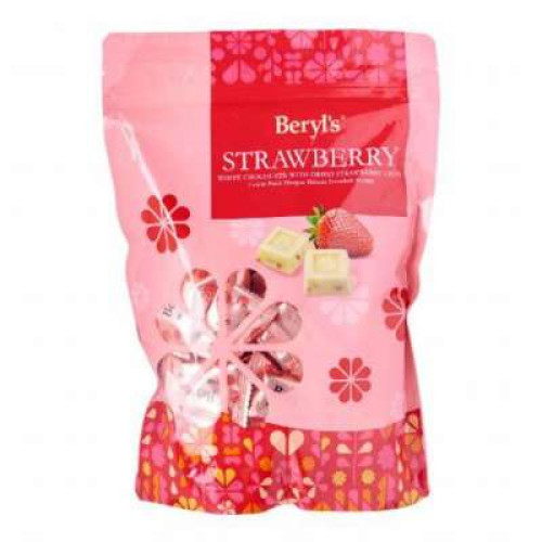 BERYL'S WHITE CHOC WITH DRIED STRAW CHIPS 280G