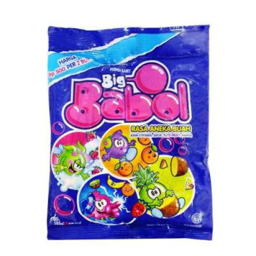 BIG BABOL BAG ASSORTED FRUIT 140G