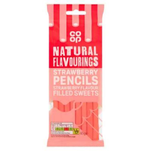 CO OP STRAWBERRY PENCILS  65G