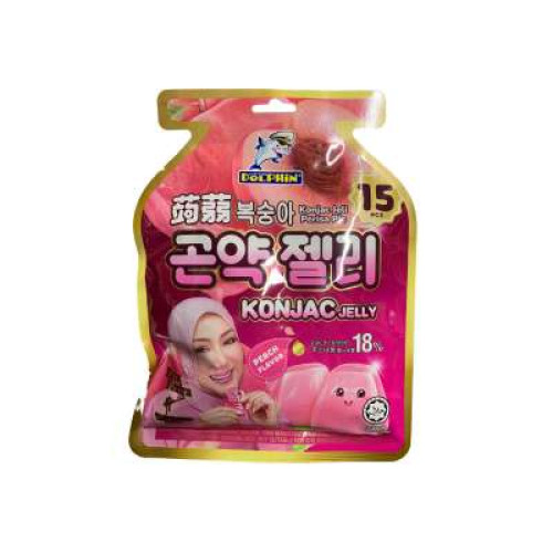 DOLPHIN KONJAC JELLY- PEACH 15'S