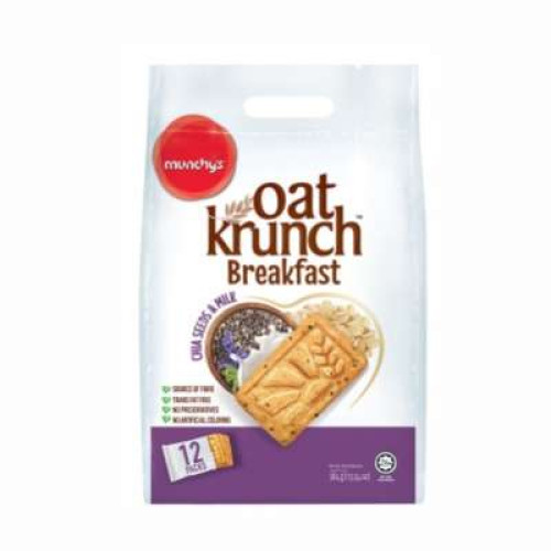 MUNCHY'S OAT KRUNCH BRKFST CHIA SEED & MILK 384G 