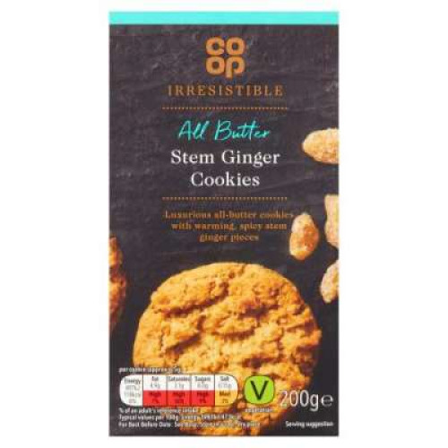 CO OP IRRESISTIBLE STEM GINGER COOKIE 200G