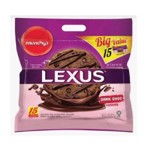 MUNCHY'S LEXUS COOKIES DARK CHOC 405G MUNCHY'S LEXUS COOKIES DARK CHOC 405G