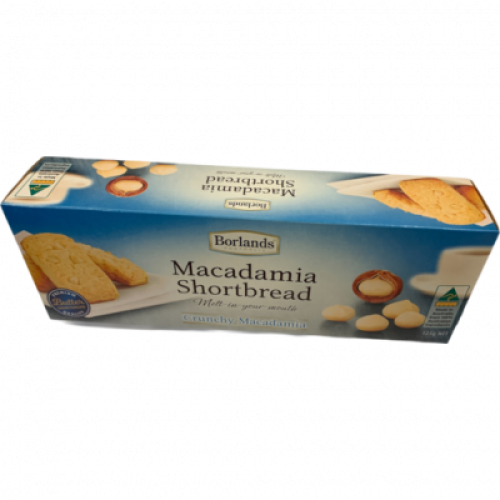 BORLANDS MACADMIA SHORTBREAD PLAIN 125G
