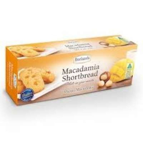BORLANDS MACADAMIA SHORTBREAD WITH MANG 125G