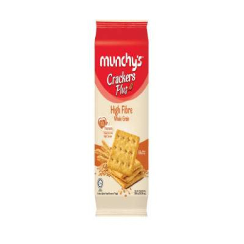 MUNCHY'S CRACKERS PLUS HIGH FIBRE WHL GRAIN300G