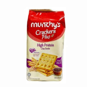 MUNCHY'S CRACKERS PLUS HIGH PROTEIN CHIA SEED 300G MUNCHY'S CRACKERS PLUS HIGH PROTEIN CHIA SEED 300G