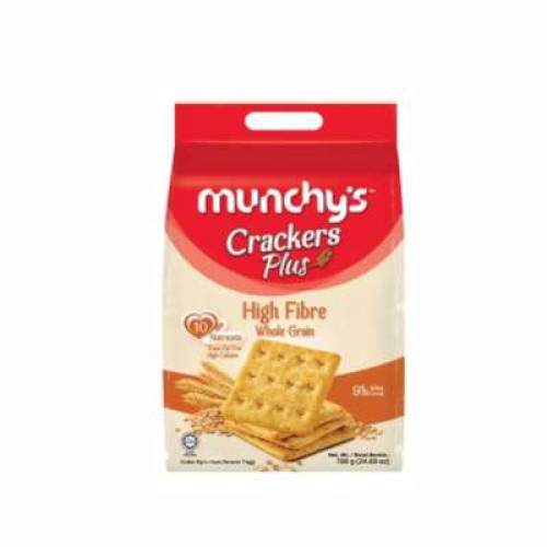 MUNCHY'S CRACKERS PLUS HIGH FIBRE WHOLE GRAIN 700G