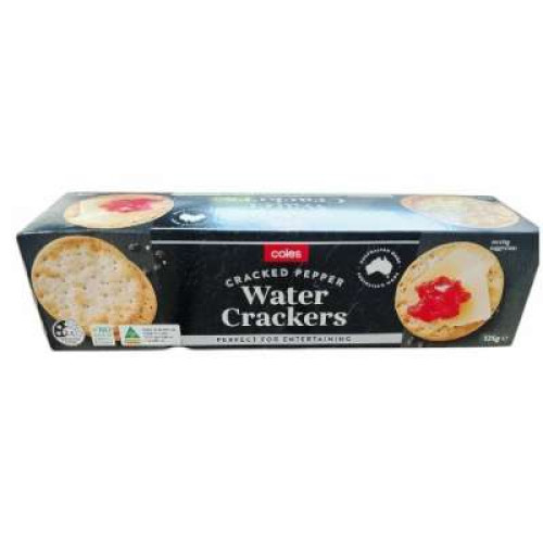 COLES CRAC PEPPER WATER CRA 125G