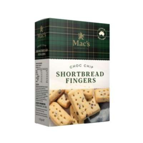 MACS CHOC CHIP FINGERS 170GM