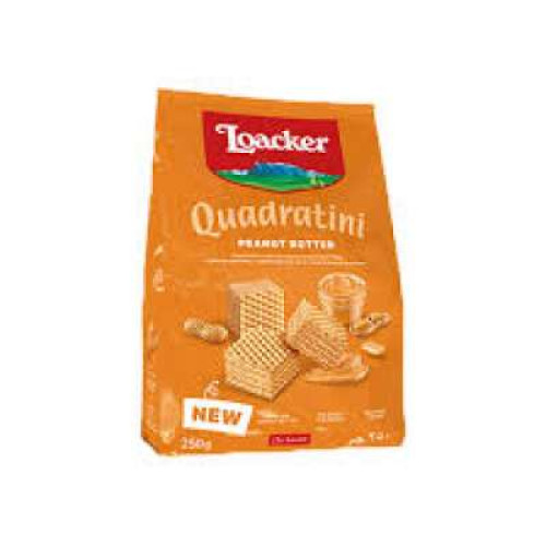 LOACKER QUADRATINI PEANUT BUTTER 250G