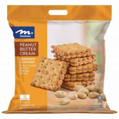 MEADOWS SANDWH CRACKER PNUT BT CRM  456G