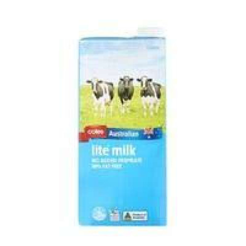 COLES AUST LITE LONG LIFE MILK 1 L