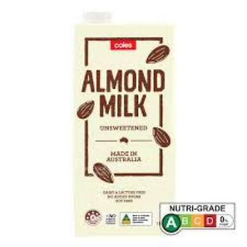 COLES ALMOND MILK UNSWEETENED 1 L