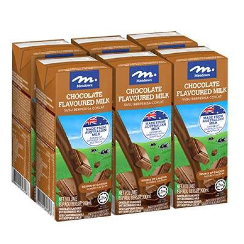 MEADOWS UHT MILK CHOCOLATE FLV  200MLX6