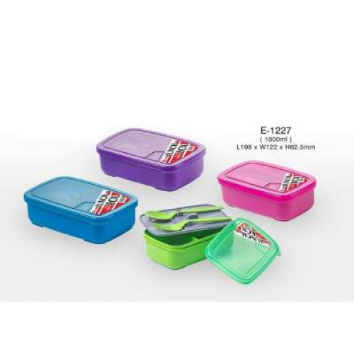 ELIANWARE E1227 LUNCH BOX W/SPOON & FORK