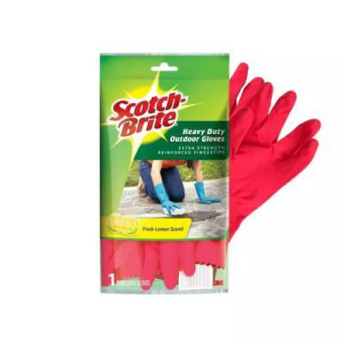 SCOTCHBRITE HEAVY DUTY LEMON SCENTED GLOVES S