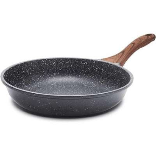 IP1828 28CM MARBLE COATED WOODEN HANDLE FRY PAN