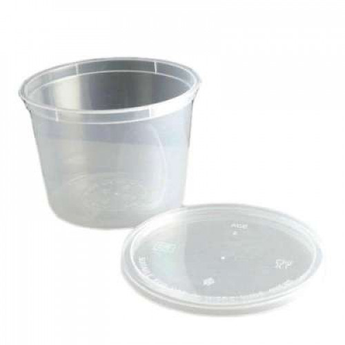 K&K MS 25 CLEAR RD CONTAINER W/LID 10PCS