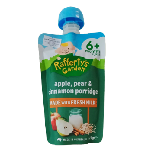 RAFFERTY GARDEN PORRIDGE APPLE PEAR CN BF 120G 