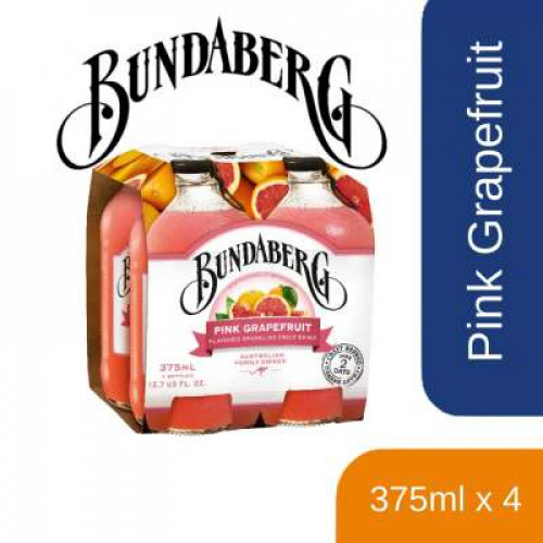 BUNDABERG PINK GRAPEFRUIT 375ML X 4