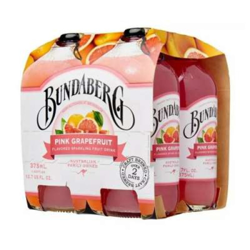 BUNDABERG PINK GRAPEFRUIT 375ML X 4