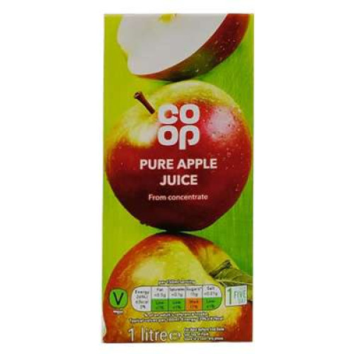 CO OP PURE APPLE JUICE 1LTR