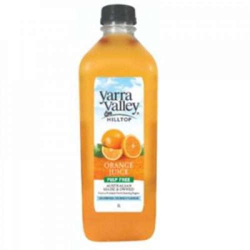 YARRA VALLEY ORANGE JUICE PULP FREE 1L