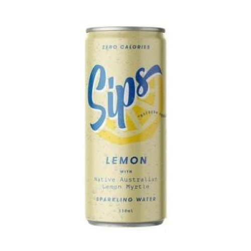 SIPS SPARKLING SOFT DRINK LEMON 330ML