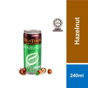 OLD TOWN WHITE COFFEE HAZELNUT CAN 240ML